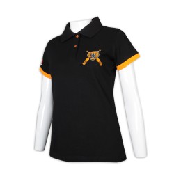 P1180 Design Women's Renovation Waist Polo Shirt Contrast Cuffs Hong Kong Dragon Boat Team Polo Shirt Manufacturer P1180 Design Women's Renovation Waist Polo Shirt Contrast Cuffs Hong Kong Dragon Boat Team Polo Shirt Manufacturer
